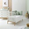 PETIT LIT PIEDS X BOIS UNE ARDI VERT/BLANC 55x87x74 CM