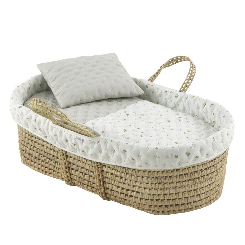 QUILTED BASKET UNE HOUSE MINT 39x80x25 CM