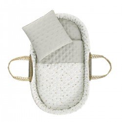 QUILTED BASKET UNE HOUSE MINT 39x80x25 CM