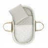 QUILTED BASKET UNE HOUSE MINT 39x80x25 CM