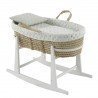 QUILTED BASKET+W.STAND WHITE HOUSE MINT 39x80x25 CM