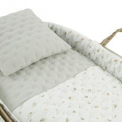 QUILTED BASKET+W.STAND WHITE HOUSE MINT 39x80x25 CM