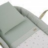 QUILTED BASKET+W.STAND WHITE ARDI GREEN/WHITE 39x80x61 CM