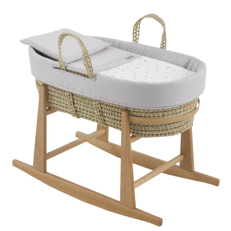 QUILTED BASKET+W.STAND.NATURAL ARDI GREY/NATURAL 39x80x61 CM