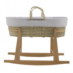 QUILTED BASKET+W.STAND.NATURAL ARDI GREY/NATURAL 39x80x61 CM
