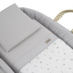 QUILTED BASKET+W.STAND.NATURAL ARDI GREY/NATURAL 39x80x61 CM