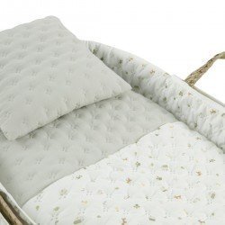 QUILTED BASKET+W.STAND.NATURAL HOUSE MINT 39x80x61 CM
