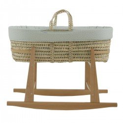 COUFFIN MATELASSE+P.BERCEAU NA ARDI VERT/NATURAL 39x80x61 CM