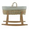 QUILTED BASKET+W.STAND.NATURAL ARDI GREEN/NATURAL 39x80x61 CM