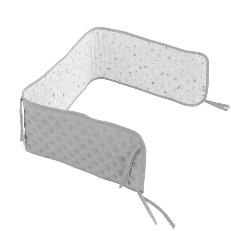 COT BUMPER DOCO 135x22x3 CM HOUSE BLUE