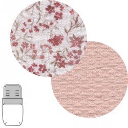 SACO CAPAZO + COLCHONETA LINEN ROSA 35x80x6 CM