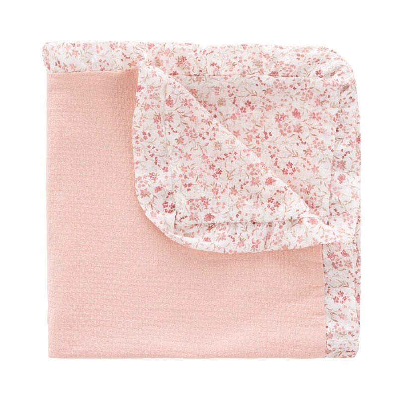 REVERSIBLE BLANKET 65x65x1 CM LINEN PINK