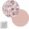 COUVERTURE RÉVERSIBLE 65x65x1 CM LINEN ROSE