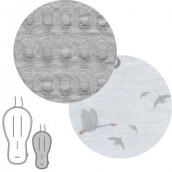 COLCHONETA SILLA UNI.REV.OVAL ZICO GRIS 43x88x1 CM