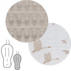 REV.STROLLER CUSHION PRAM OVAL ZICO BEIGE 43x88x1 CM