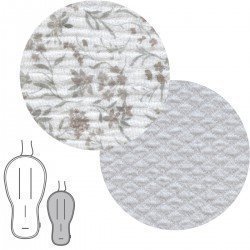 COLCHONETA SILLA UNI.REV.OVAL LINEN GRIS 43x88x1 CM