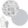 COLCHONETA SILLA UNI.REV.OVAL LINEN GRIS 43x88x1 CM