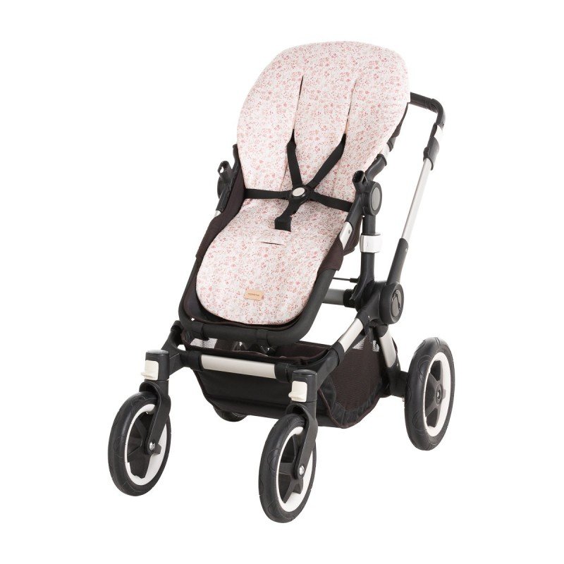 COLCHONETA SILLA UNI.REV.OVAL LINEN ROSA 43x88x1 CM