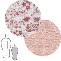 COLCHONETA SILLA UNI.REV.OVAL LINEN ROSA 43x88x1 CM