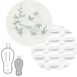 PASSEG.CUSCINO CARROZ. OVAL R. MERLO CRUDO 43x88x1 CM