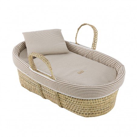 CESTONE PALMA FODERATO UNE DERBY BEIGE 39x80x25 CM