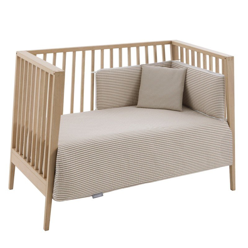 SET 2 PCS. QUILT COVER COT 60 DERBY BEIGE 100x140x3 CM