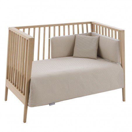 SET 2 PCS. QUILT COVER COT 60 DERBY BEIGE 100x140x3 CM