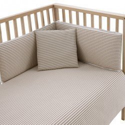 SET 2 PCS. QUILT COVER COT 60 DERBY BEIGE 100x140x3 CM