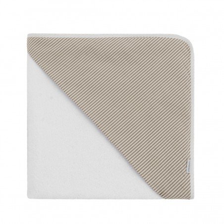 SERVIETTE DE BAIN A CAPUCHE 100x100x1 CM DERBY BEIGE
