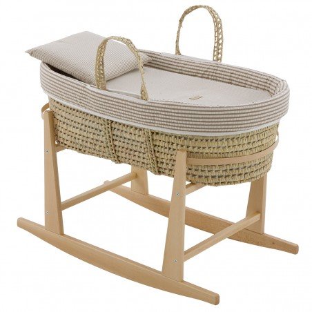 COUFFIN MATELASSE+P.BERCEAU NA DERBY BEIGE/NATURAL 39x80x61 CM