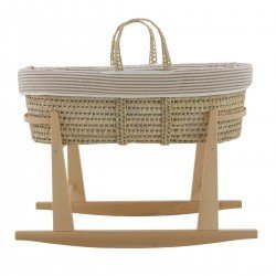 QUILTED BASKET+W.STAND.NATURAL DERBY BEIGE/NATURAL 39x80x61 CM