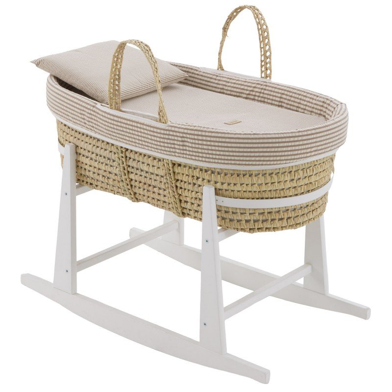 CESTONE PALMA FODERATO+PORTA B DERBY BEIGE/BIANCO 39x80x61 CM