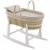 QUILTED BASKET+W.STAND WHITE DERBY BEIGE/WHITE 39x80x61 CM