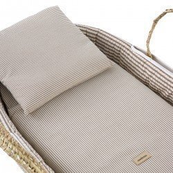 CESTONE PALMA FODERATO+PORTA B DERBY BEIGE/BIANCO 39x80x61 CM