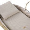 COUFFIN MATELASSE+P.BERCEAU BL DERBY BEIGE/BLANC 39x80x61 CM
