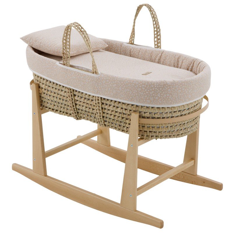 COUFFIN MATELASSE+P.BERCEAU NA RUSTIC ROSE 39x80x61 CM