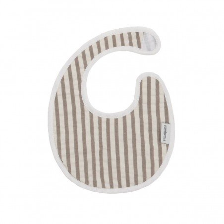 ROUND BIB VELCRO DERBY BEIGE 16x19x1 CM