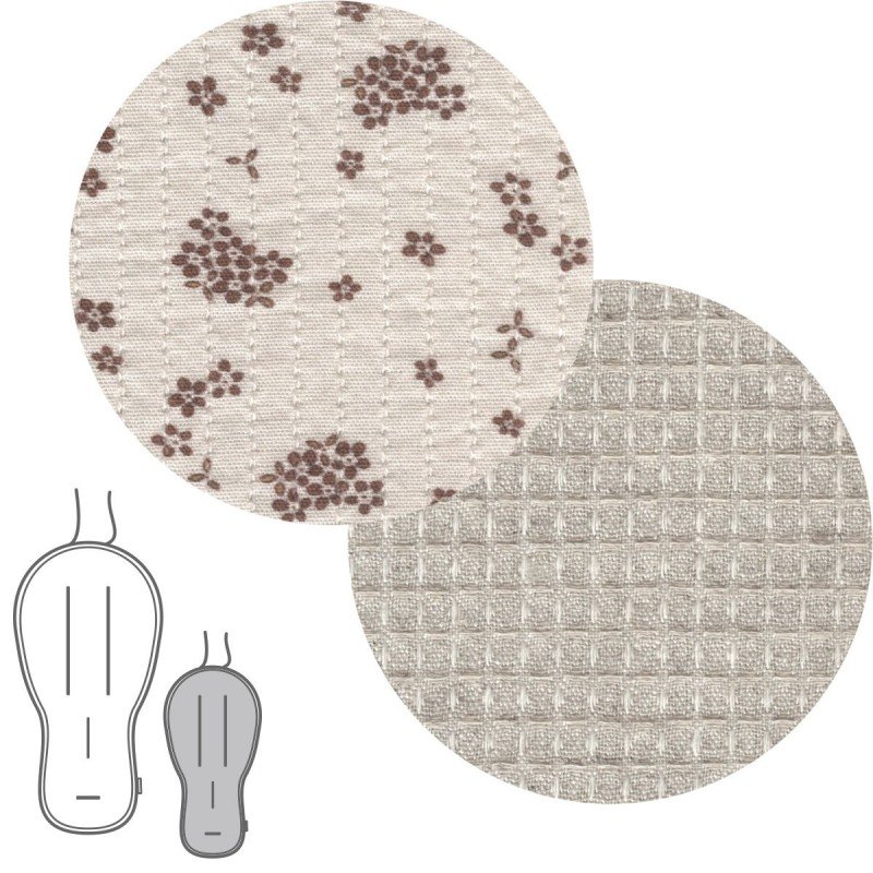 PASSEG.CUSCINO CARROZ. OVAL R. NATURALE MARRONE 43x88x1 CM