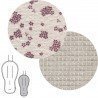 COLCHONETA SILLA UNI.REV.OVAL NATURALE ROSA 43x88x1 CM