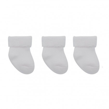 COFFRET 3 CHAUSETTES BEBE LISO BLANC T.0000 (15 -16)