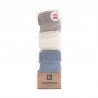 COMPLETO 3 CALZINE LISO BLUE T.0000 (15 - 16)