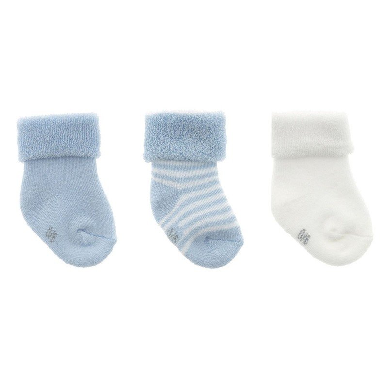 COFFRET 3 CHAUSETTES BEBE LISO BLEU T.000 (17 - 18)