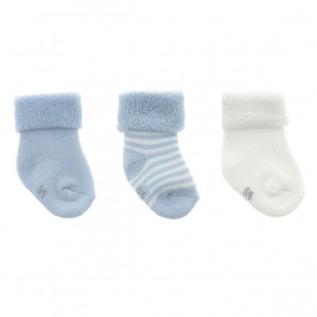 COFFRET 3 CHAUSETTES BEBE LISO BLEU T.000 (17 - 18)