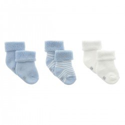 COFFRET 3 CHAUSETTES BEBE LISO BLEU T.000 (17 - 18)