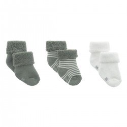 COFFRET 3 CHAUSETTES BEBE LISO GRIS T.000 (17 - 18)