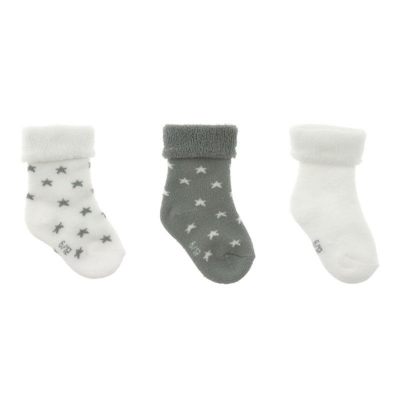 COFFRET 3 CHAUSETTES BEBE STAR GRIS T.0000 (15 -16)
