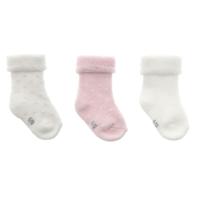 COMPLETO 3 CALZINE MOTAS ROSA T.000 ( 17 - 18)