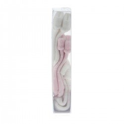 COFFRET 3 CHAUSETTES BEBE MOTAS ROSE T.000 (17 - 18)