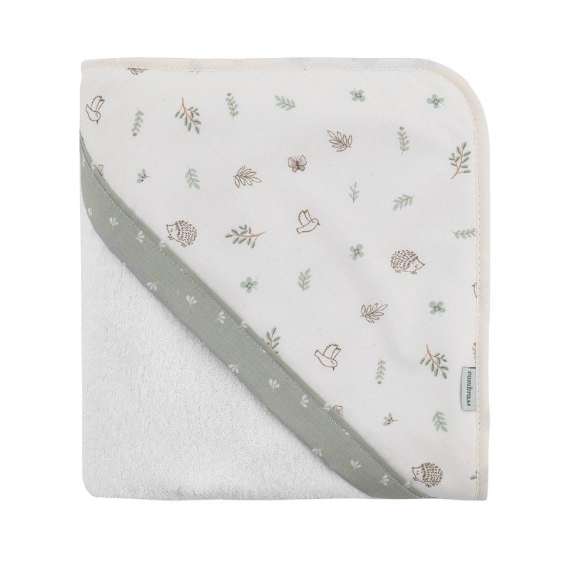 SERVIETTE DE BAIN A CAPUCHE 100x100x1 CM CALMA VERT