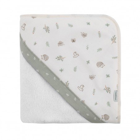 SERVIETTE DE BAIN A CAPUCHE 100x100x1 CM CALMA VERT
